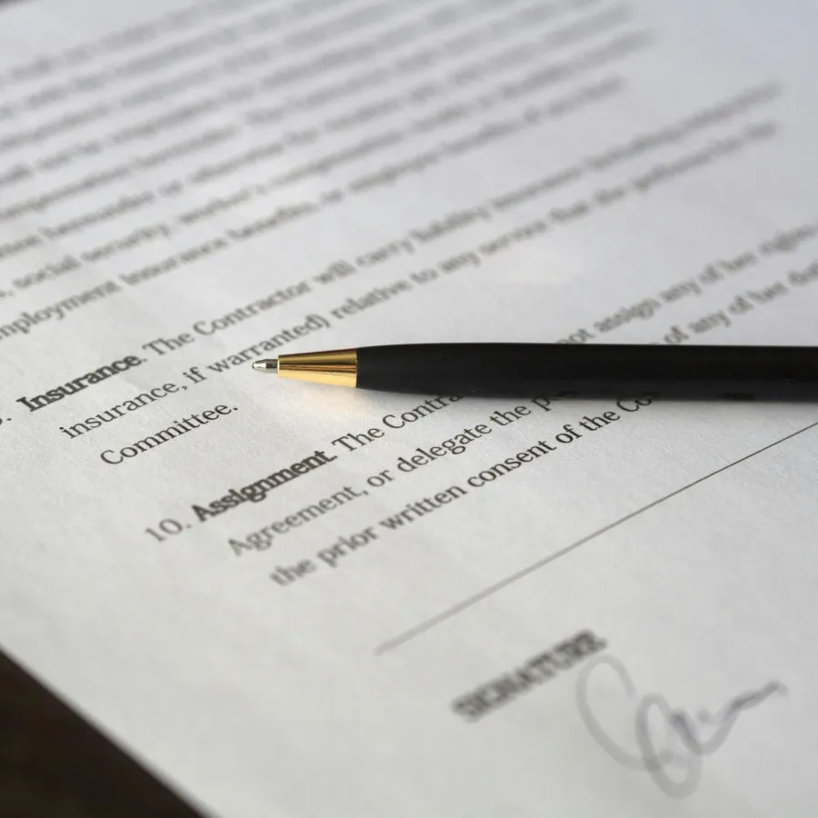 Reading through the detail of a business agreement